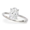 1 1/2 Carat Oval Lab Grown IGI G/VS1 Diamond Solitaire Ring in 14K White Gold