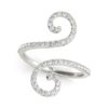 14k White Gold Diamond Open Flourish Style Ring (1/2 cttw)