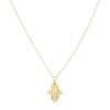 14K Yellow Gold Hand of Hamsa Necklace