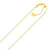 14k Yellow Gold Adjustable Box Chain (0.70 mm)