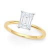 1 Carat Radiant Lab Grown IGI G/VS1 Diamond Solitaire Ring in 14K Yellow Gold