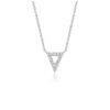 Diamond Inverted Triangle Pendant in 14k White Gold