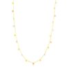 14K Tri Color Necklace with Dangling Circles