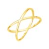 14k Yellow Gold Polished X Profile Ring