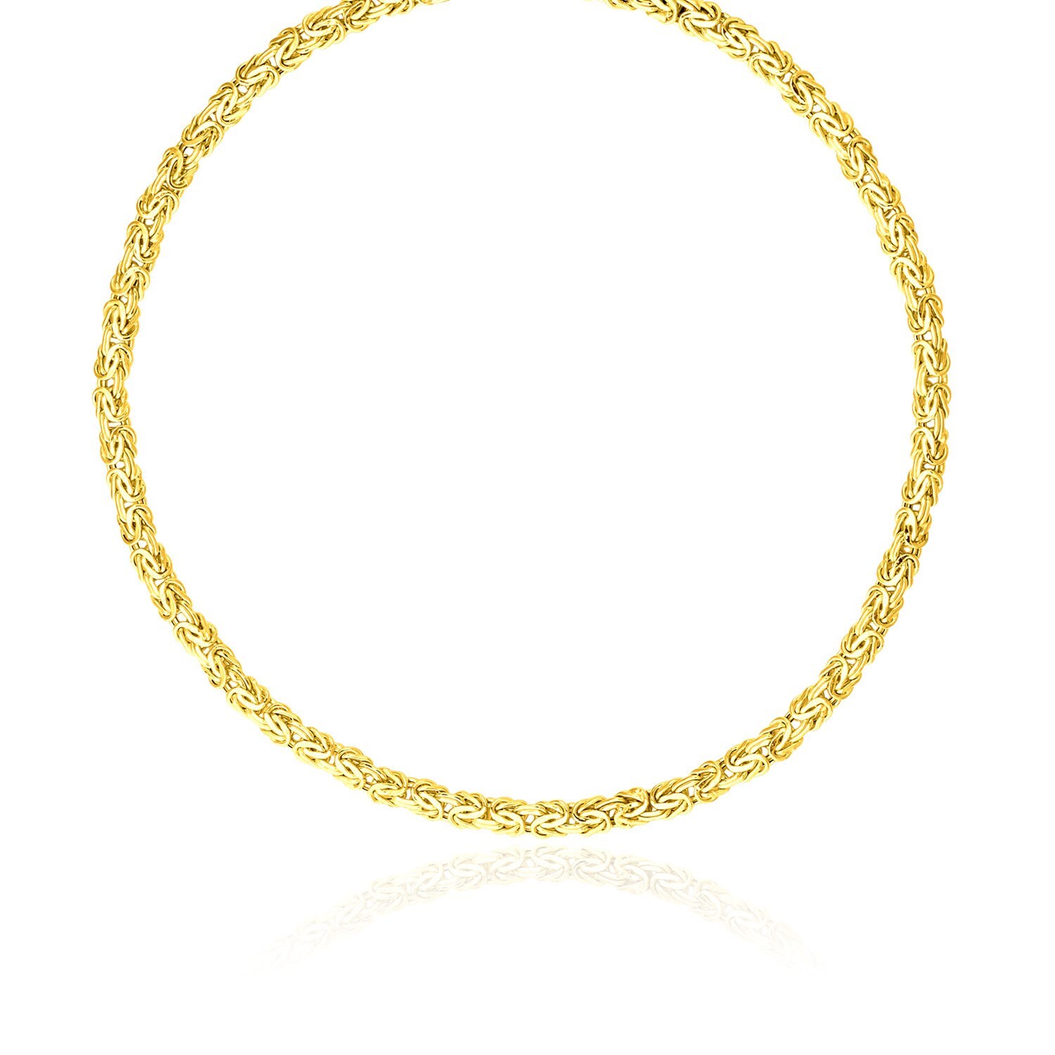14k Yellow Gold Fancy Byzantine Chain Necklace 14k Yellow Gold Fancy Byzantine Chain Necklace