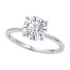 1 1/2 Carat Round Lab Grown IGI G/VS1 Diamond Solitaire Ring in Sterling Silver