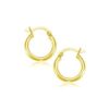 10k Yellow Gold Polished Hoop Earrings (2×15 mm)