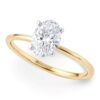 1 Carat Oval Lab Grown IGI G/VS1 Diamond Solitaire Ring in 14K Yellow Gold