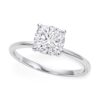 2 Carat Cushion Lab Grown IGI G/VS1 Diamond Solitaire Ring in 10K White Gold