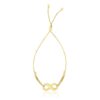 14k Yellow Gold Infinity Motif Adjustable Lariat Bracelet (1.00 mm)