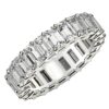 Emerald Cut Lab Grown Diamond Eternity Ring in 14k White Gold (5 cttw FG/VS2)