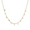 Choker Necklace with Hammered Beads in 14k Yellow Gold