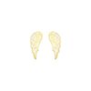 14k Yellow Gold Polished Wing Post Earrings