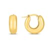 14k Yellow Gold Small Puffy Hoops