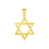 14k Yellow Gold Star of David Pendant