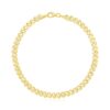 14k Yellow Gold High Polish Textured Fancy Chain Bracelet  (4.00 mm)