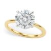 2 Carat Round Lab Grown IGI G/VS1 Diamond Solitaire Ring in 14K Yellow Gold