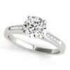 14k White Gold Single Row Diamond Engagement Ring (1 cttw)