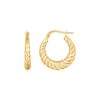 14K Yellow Gold Polished Twisted Cable Graduated Hoops