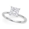1.50Ct Princess Lab Grown IGI G/VS1 Diamond Ring in 10K White Gold