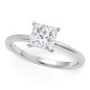 1 Carat Princess Lab Grown IGI G/VS1 Diamond Solitaire Ring in 10K White Gold