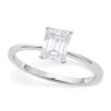 1 Carat Radiant Lab Grown IGI G/VS1 Diamond Solitaire Ring in 14K White Gold