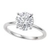 2 Carat Round Lab Grown IGI G/VS1 Diamond Solitaire Ring in Sterling Silver