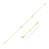 14k Yellow Gold Puff Heart Adjustable Anklet
