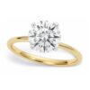 1 1/2 Carat Round Lab Grown IGI G/VS1 Diamond Solitaire Ring in 14K Yellow Gold