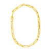 14k Yellow Gold Extra Wide Paperclip Chain Necklace