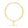 14k Yellow Gold Alternating Oval and Round Chain Bracelet with Toggle (3.90 mm)