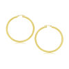 14k Yellow Gold Polished Hoop Earrings (3x30mm)