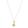 Horse Profile Small Necklace in 14K Yellow Gold