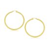 10k Yellow Gold Polished Hoop Earrings (3x30mm)