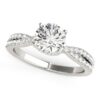 14k White Gold Fancy Prong Split Shank Diamond Engagement Ring (1 1/4 cttw)