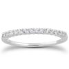 14k White Gold Shared Prong Diamond Wedding Ring Band with Airline Gallery