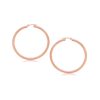 14k Rose Gold Polished Hoop Earrings (3x25mm)