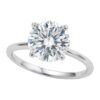 3 Carat Round Lab Grown IGI G/VS1 Diamond Solitaire Ring in 10K White Gold