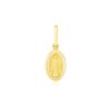 14k Yellow Gold Oval Religious Medal Pendant