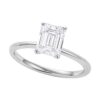 1 1/2 Carat Emerald Lab Grown IGI G/VS1 Diamond Solitaire Ring in 14K White Gold