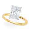 3 Carat Radiant Lab Grown IGI G/VS1 Diamond Solitaire Ring in 14K Yellow Gold