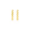 14k Yellow Gold Textured Bar Earrings