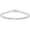 Lace Pink Cubic Zirconia Tennis Bracelet