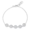 Carol 0.8ct CZ Rhodium Pave Disc Bracelet