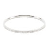 Simple Rhodium Plated Finish Crystal Bangle