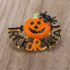 Jack-O’-Lantern Brooch With Crystals