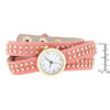 Pink Mini Studded Wrap Watch