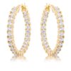 18k Gold Plated Eternity Hoop Earrings