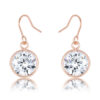 5.5 Ct Rose Gold CZ Drop Earrings