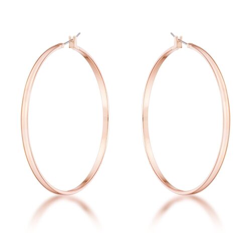 55mm Rose Gold Plated Classic Hoop Earrings